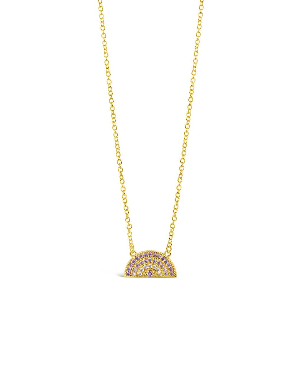 Rainbow CZ Pendant Necklace