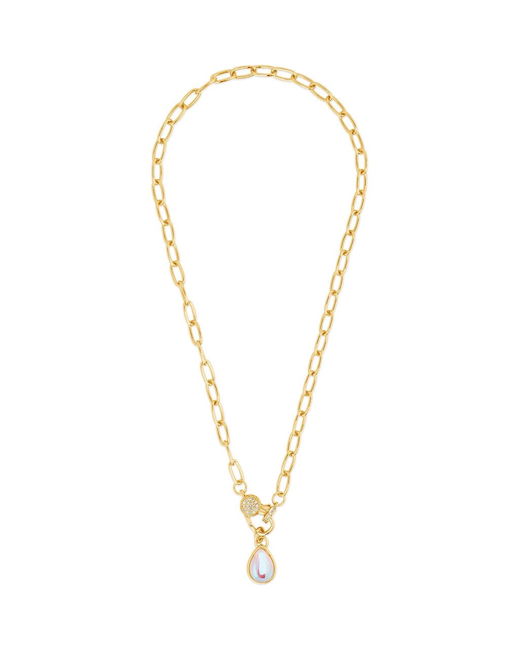 Tay Moonstone Charm & Chain Necklace