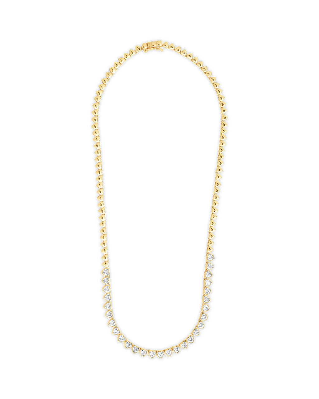 Stephanie Heart CZ Tennis Necklace