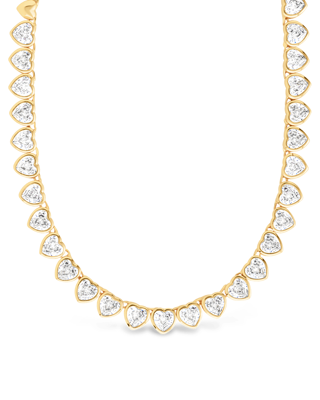 Stephanie Heart CZ Tennis Necklace