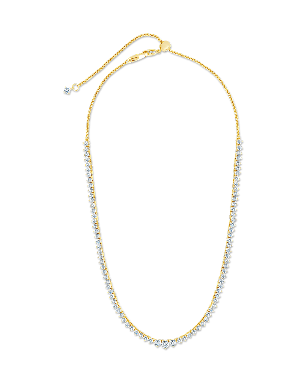 Tatum Adjustable CZ Tennis Necklace