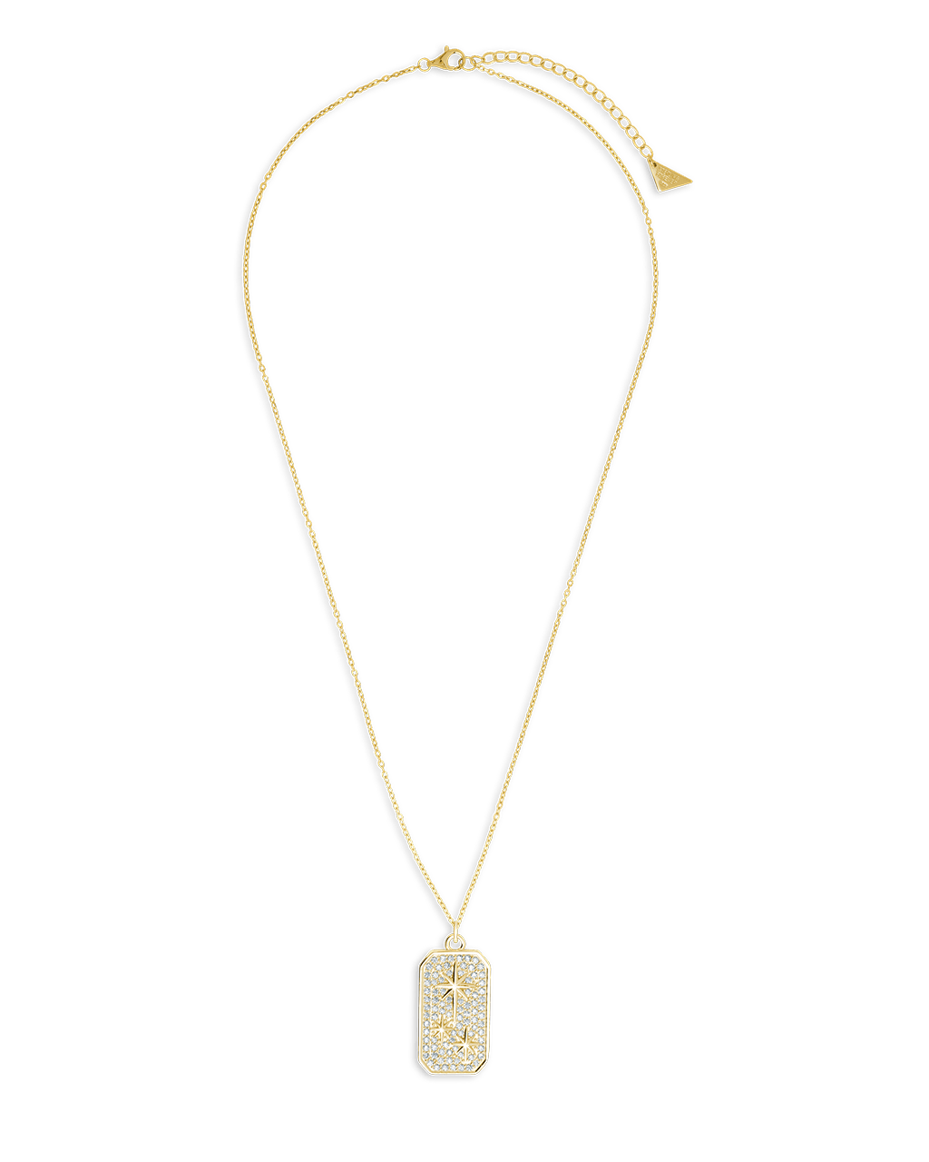 Pave CZ North Star Pendant