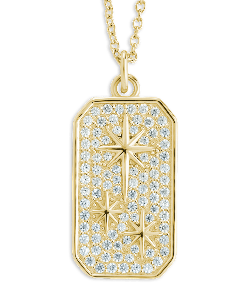 Pave CZ North Star Pendant