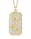 Pave CZ North Star Pendant