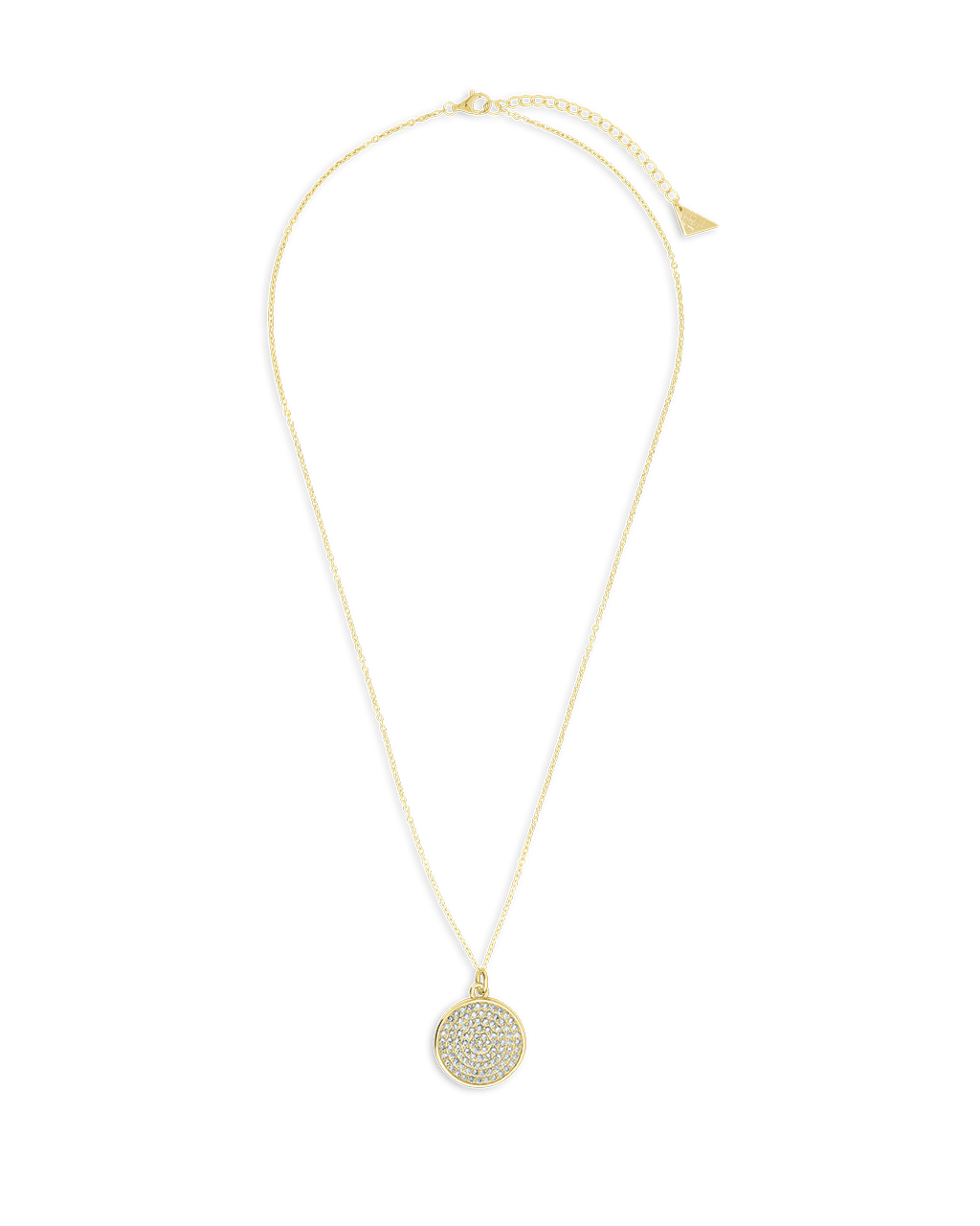 Pave CZ Circle Pendant