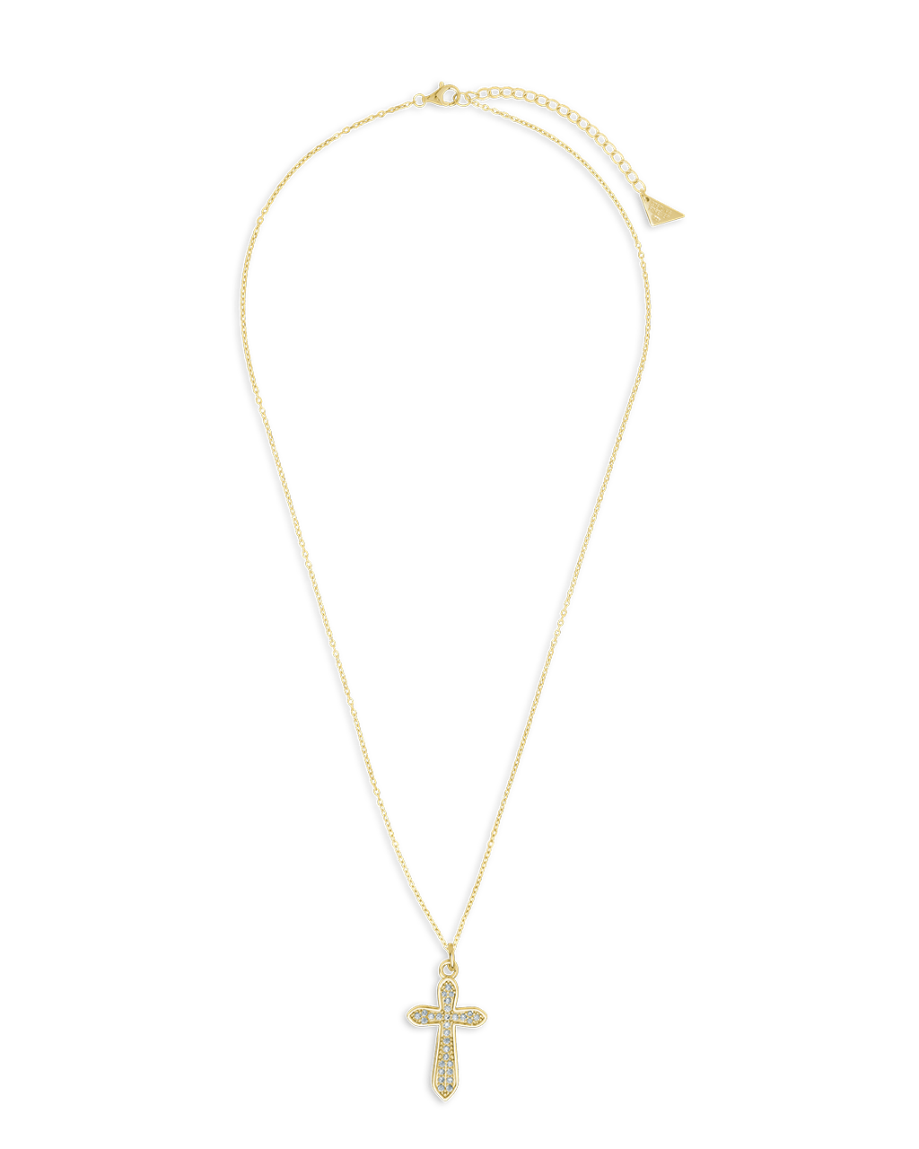 Pave CZ Cross Pendant