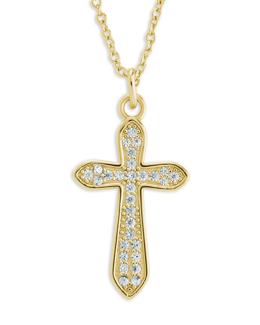 Pave CZ Cross Pendant