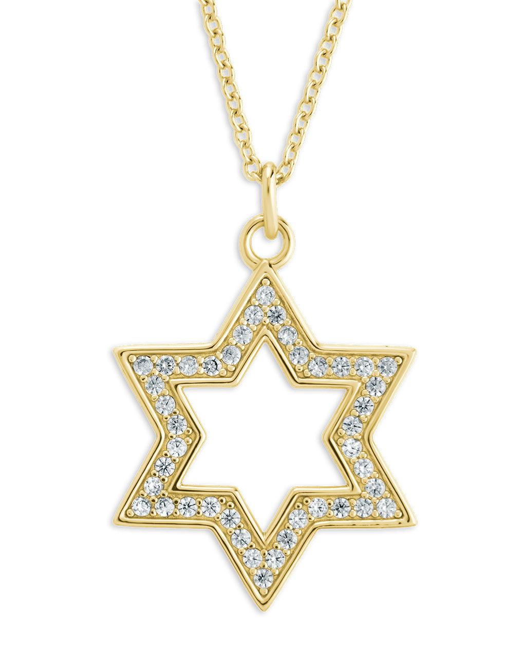 Pave CZ Star of David Pendant