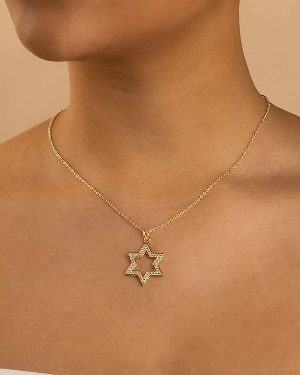 Pave CZ Star of David Pendant