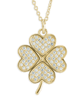 Pave CZ Shamrock Pendant