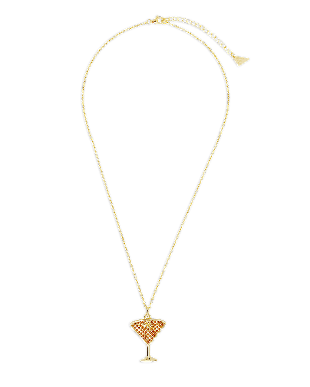 Pave CZ Espresso Martini Pendant