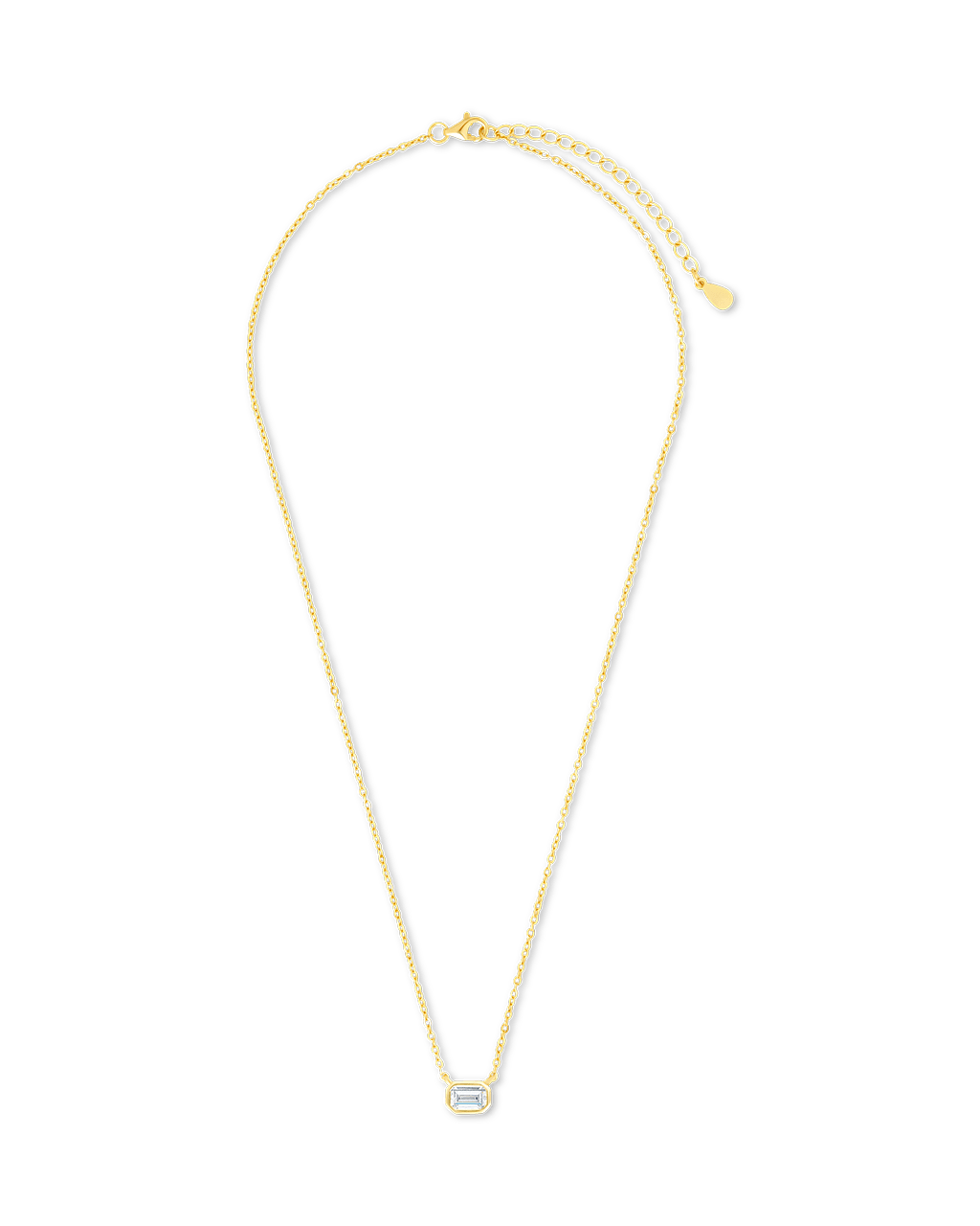 Sterling Silver Emerald Bezel Set Pendant