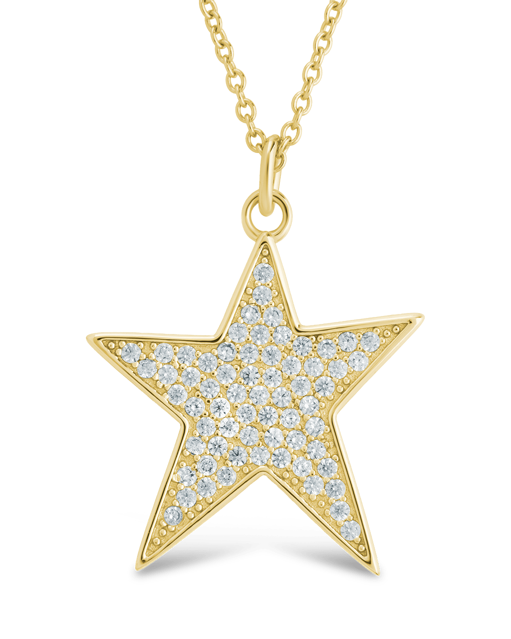 Pave CZ Star Pendant