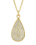 Pave CZ Tear Drop Pendant