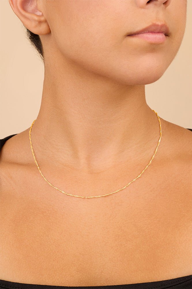 Sterling Silver Janina Delicate Twisted Chain Necklace