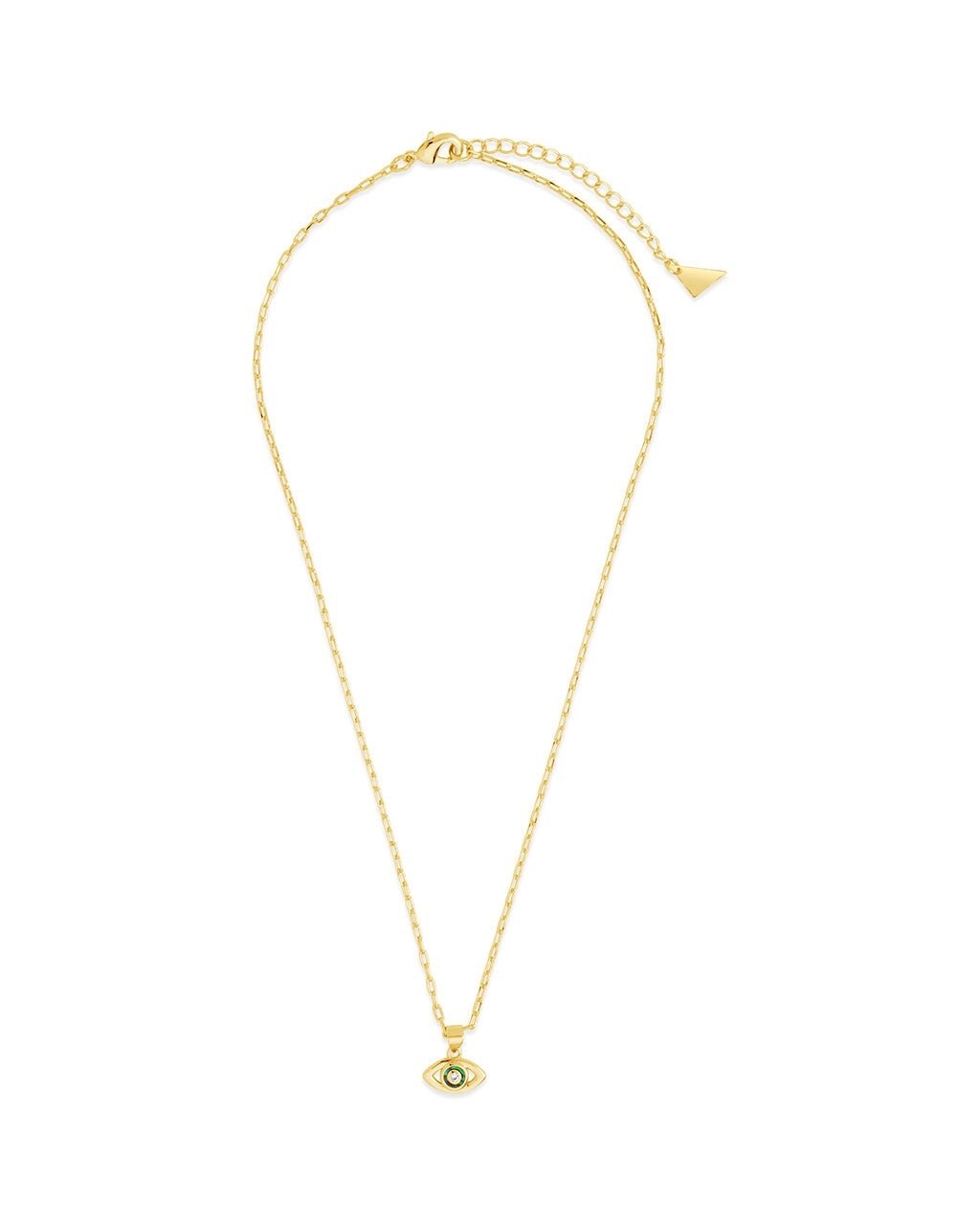 Leidy CZ & Mother of Pearl Evil Eye Pendant Necklace