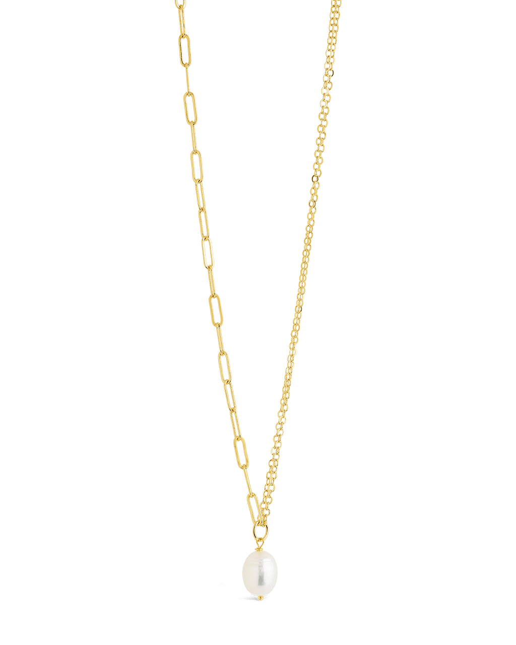 River Pearl Drop Chain Necklace