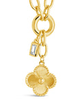 Tilda CZ & Clover Charm Necklace