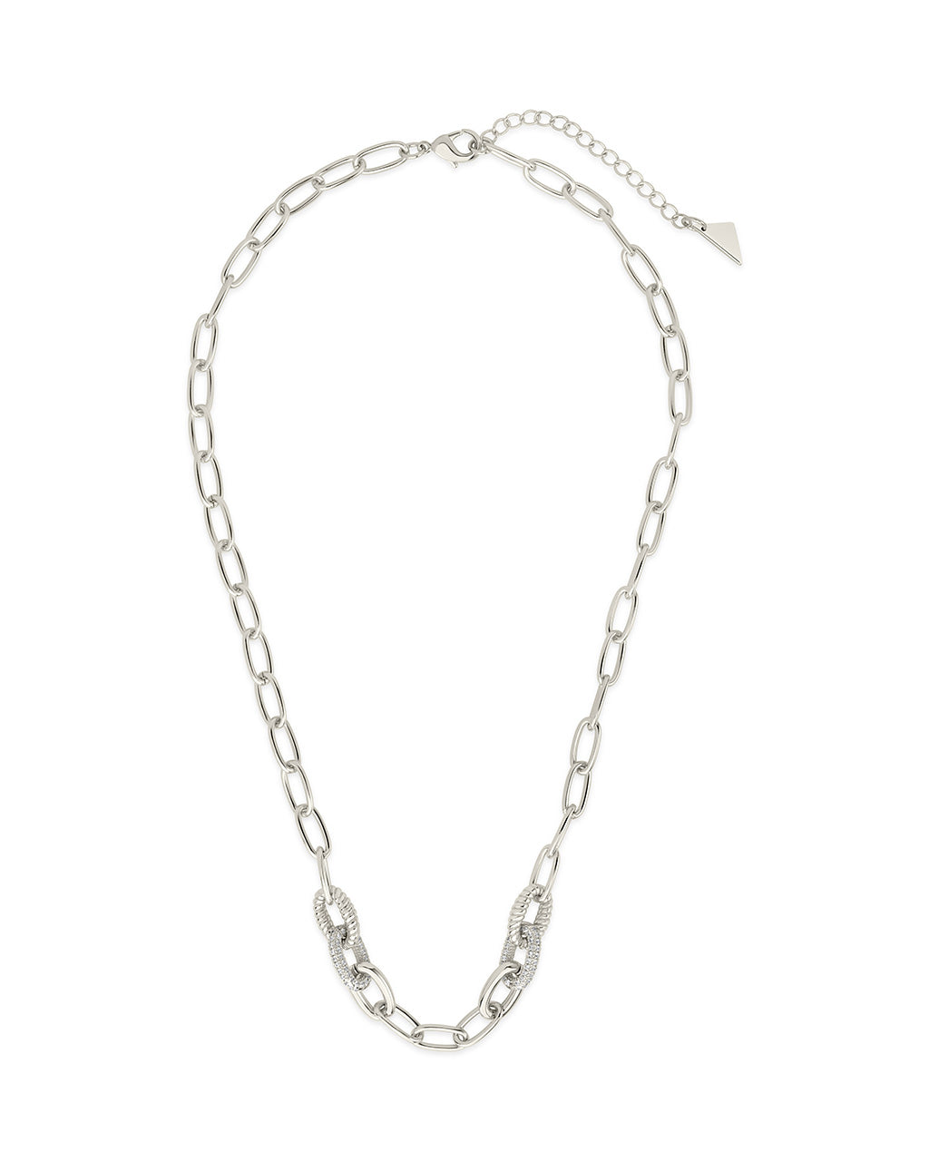 Samar CZ-Encrusted Chain Link Necklace
