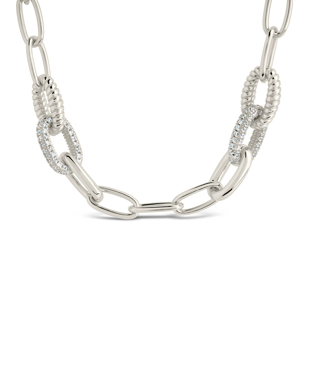 Samar CZ-Encrusted Chain Link Necklace