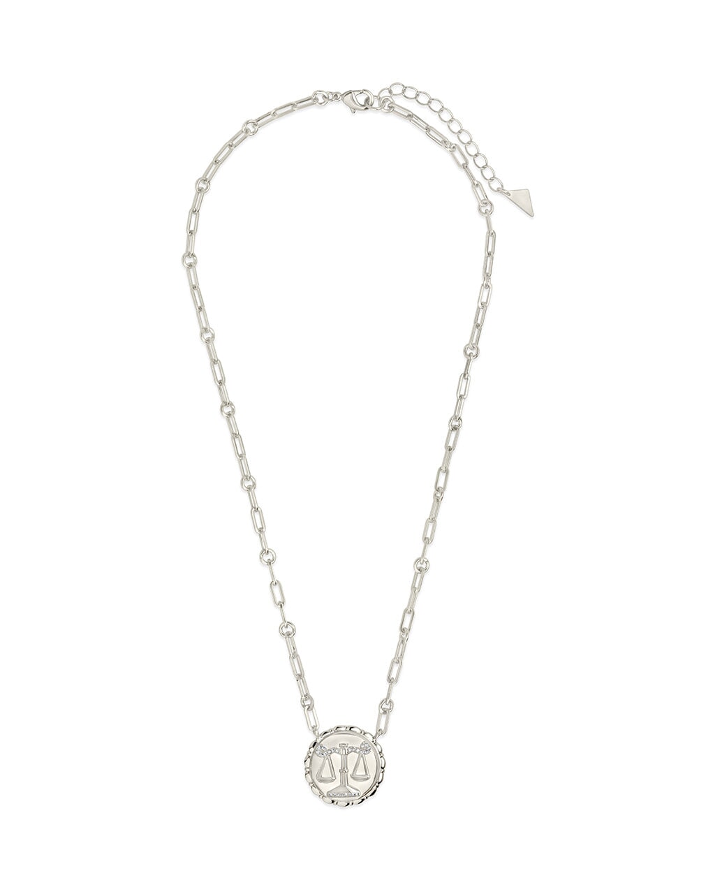 Bold CZ Zodiac Link Pendant Necklace
