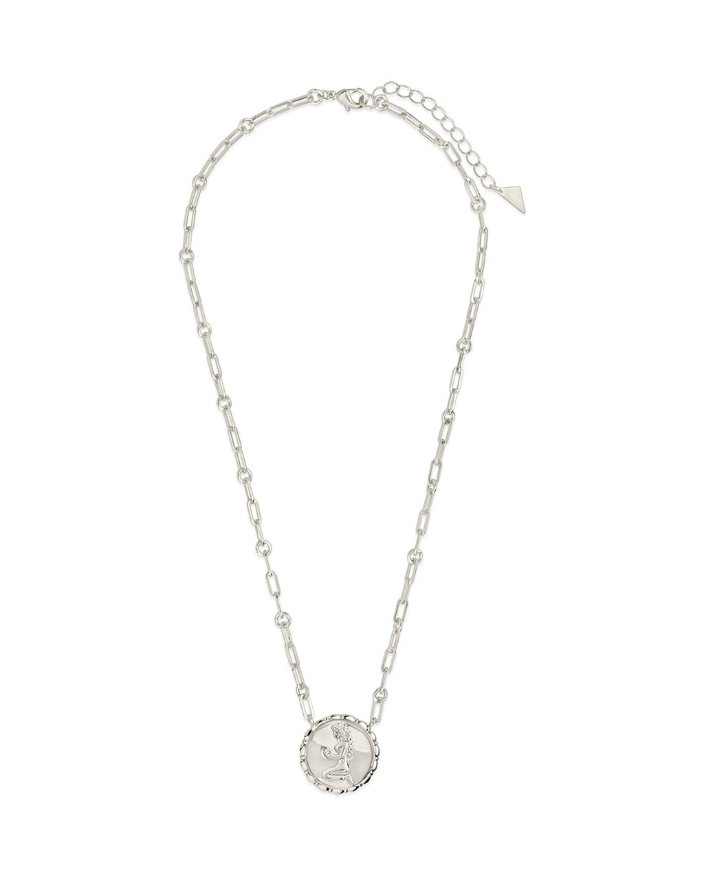 Bold CZ Zodiac Link Pendant Necklace