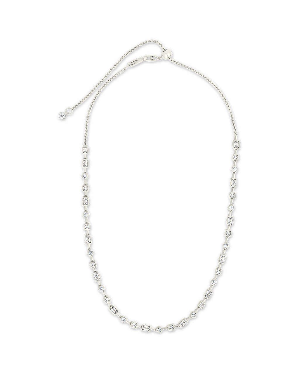 Camden Adjustable CZ Staggered Tennis Necklace