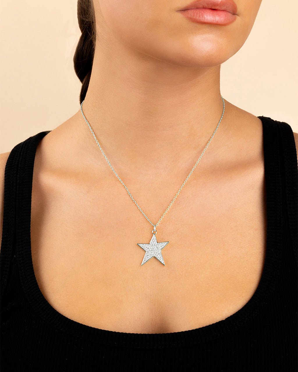 Pave CZ Star Pendant