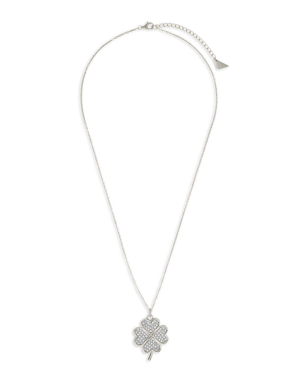 Pave CZ Shamrock Pendant