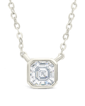Sterling Silver Asscher Bezel Set Pendant