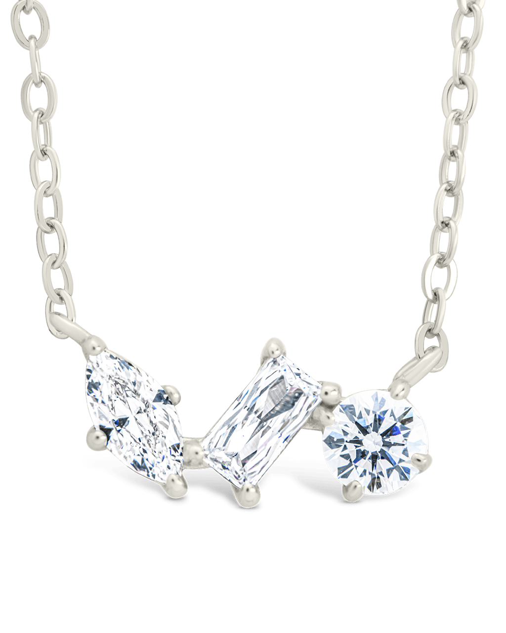 Sterling Silver Trio Cut Pendant