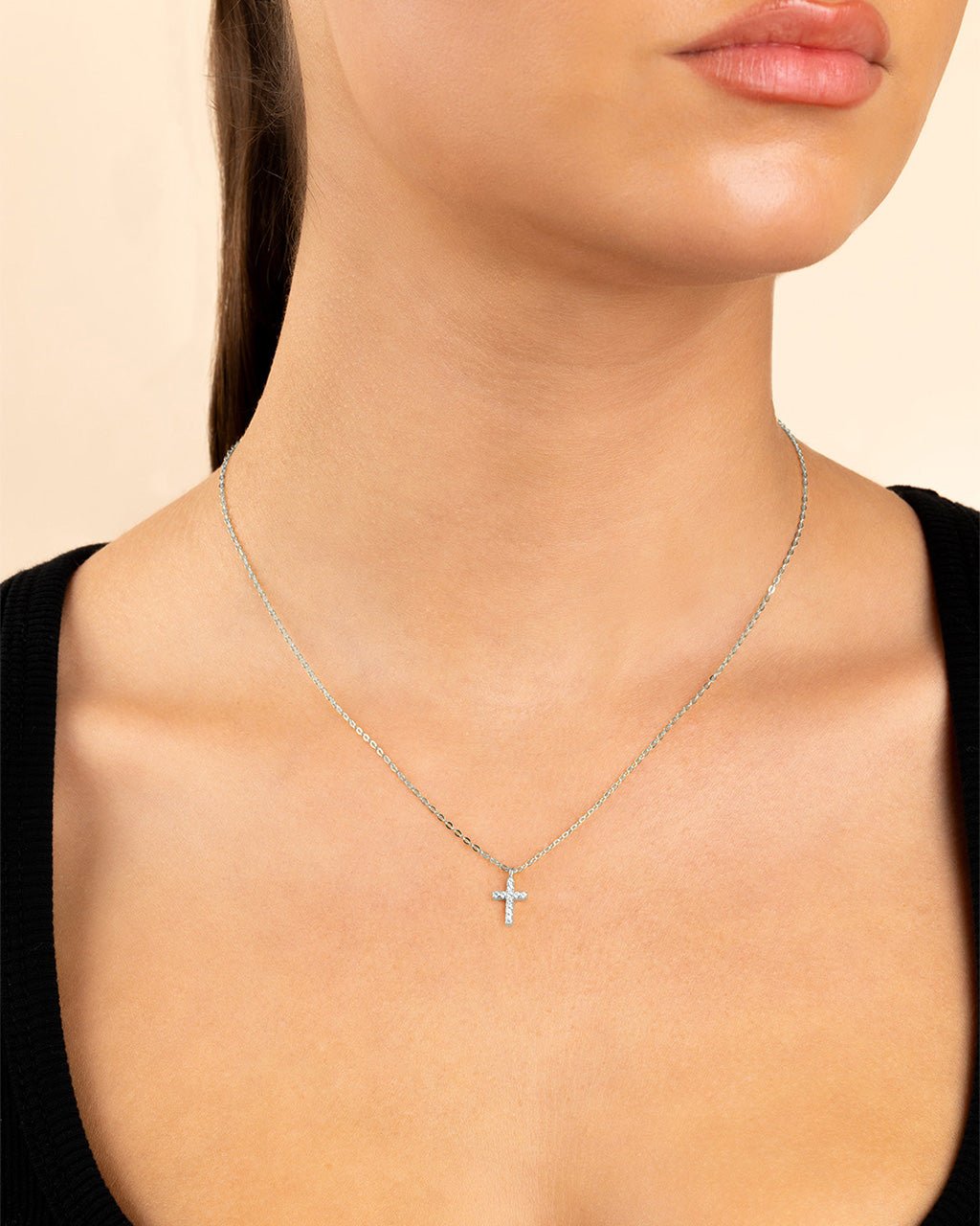 Sterling Silver Sinead Sparkling Cross Pendant