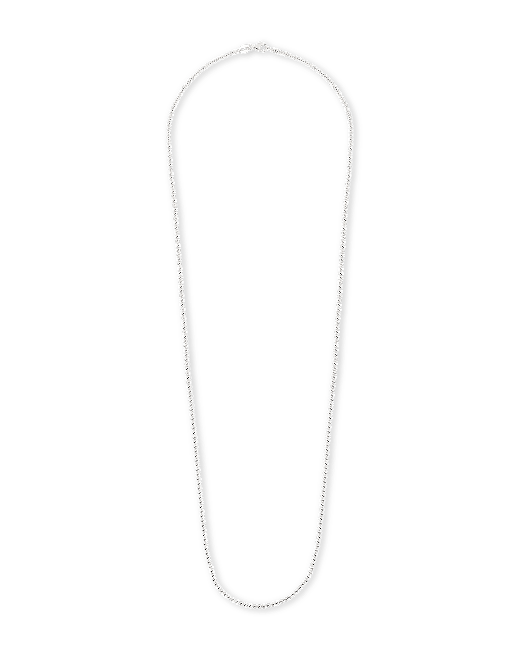 Sterling Silver Basia Dainty Beaded Chain Necklace