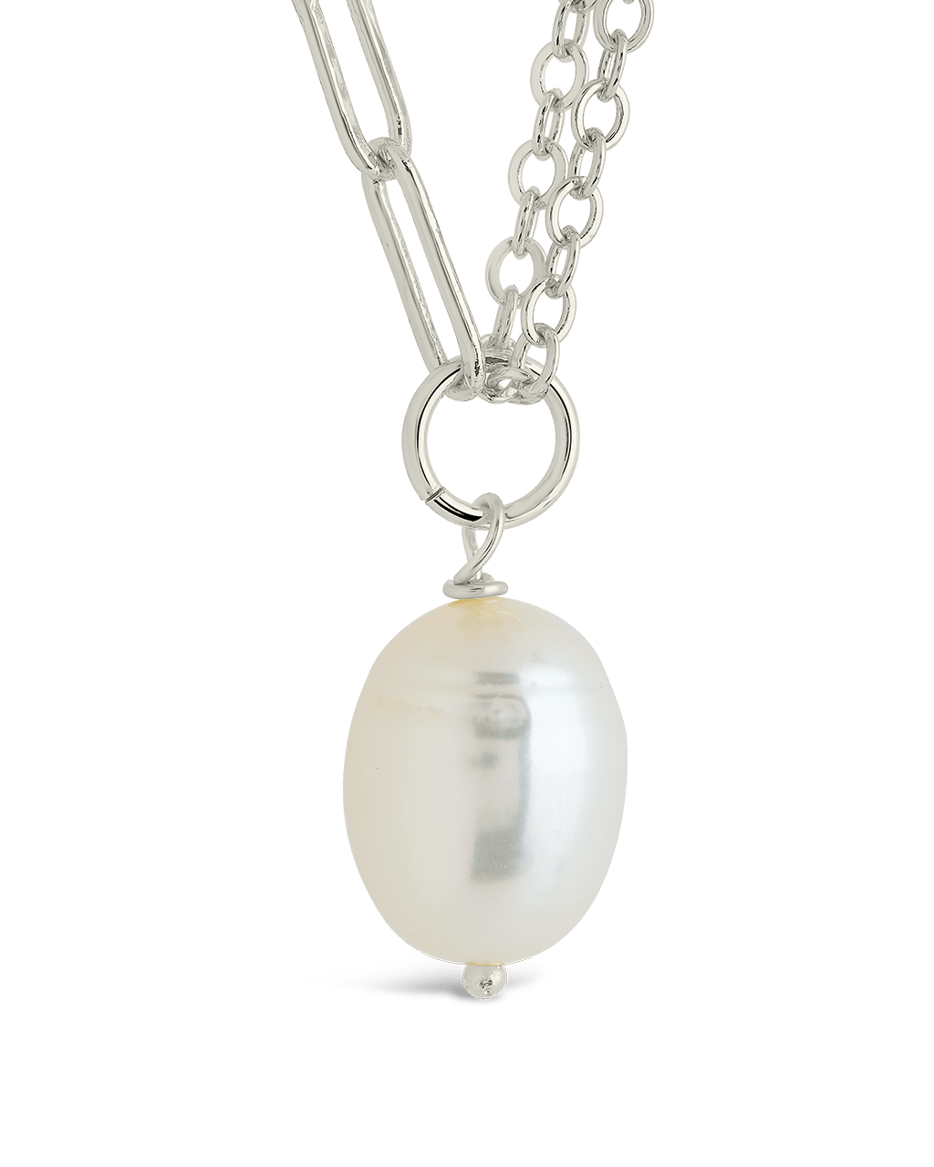 River Pearl Drop Chain Necklace