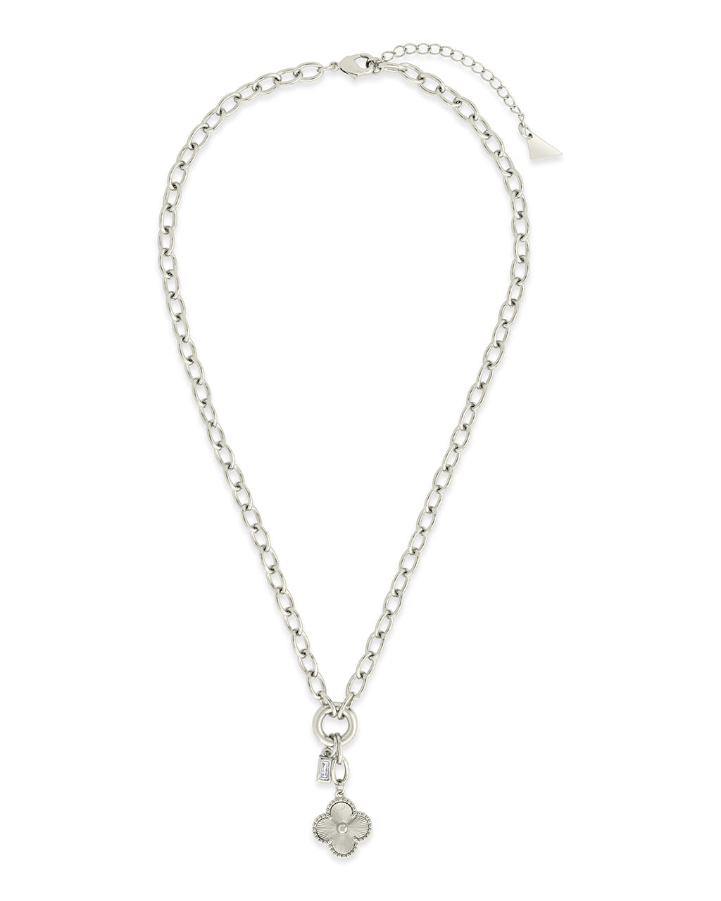 Tilda CZ & Clover Charm Necklace