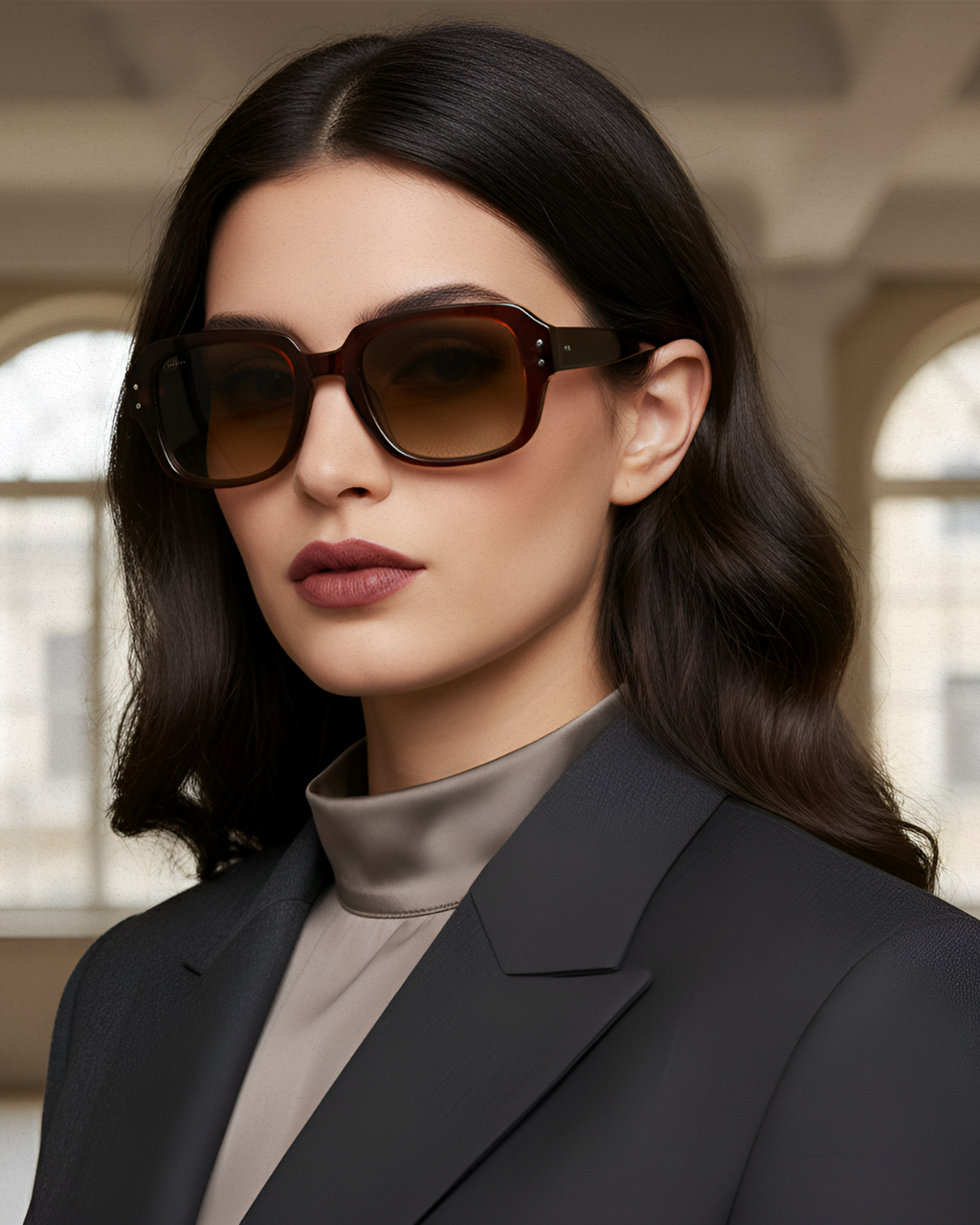 Mas 50mm Soft Edge Sunglasses | Brown