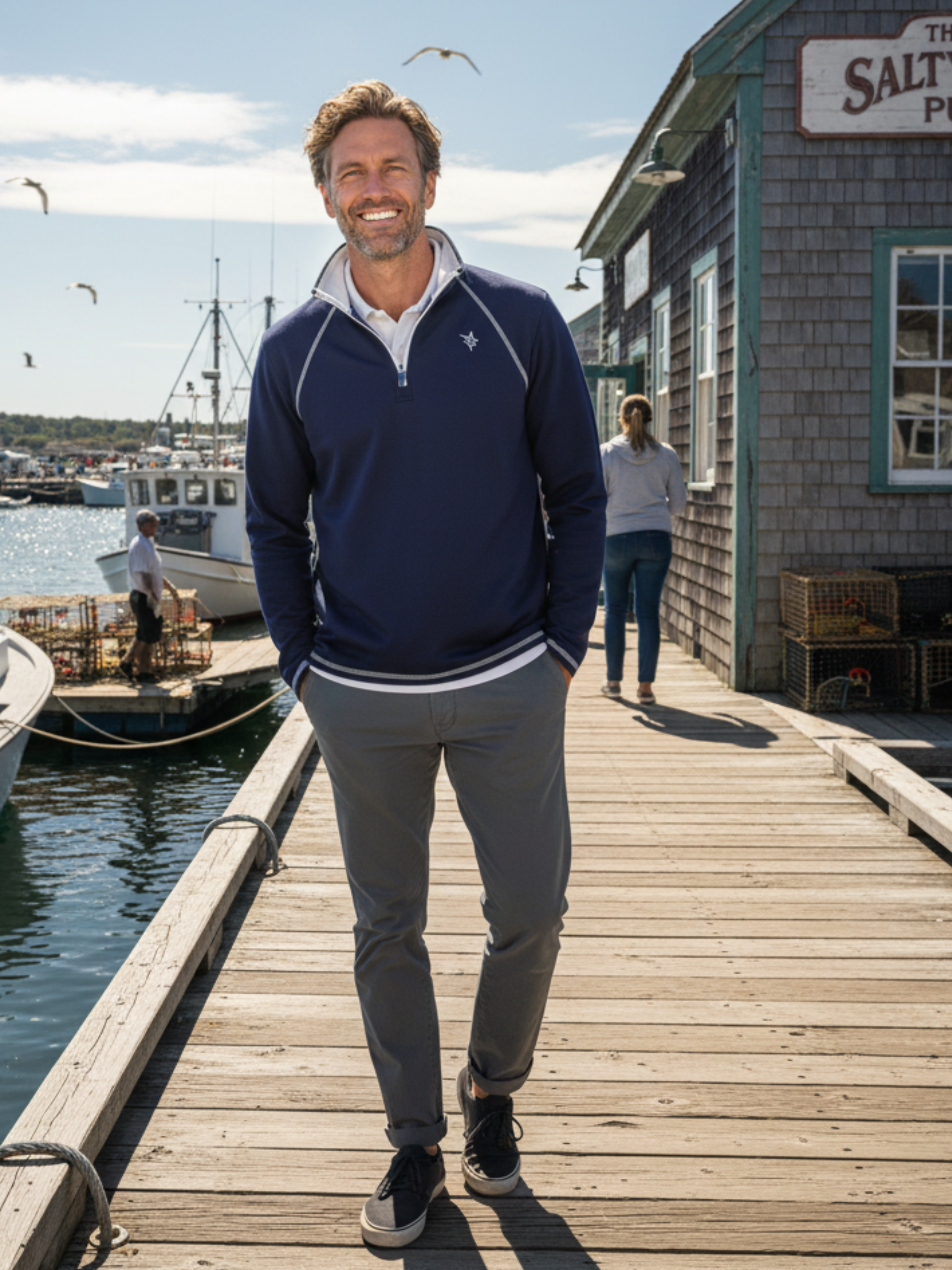 New Harbor Quarter Zip Effortless Comfort