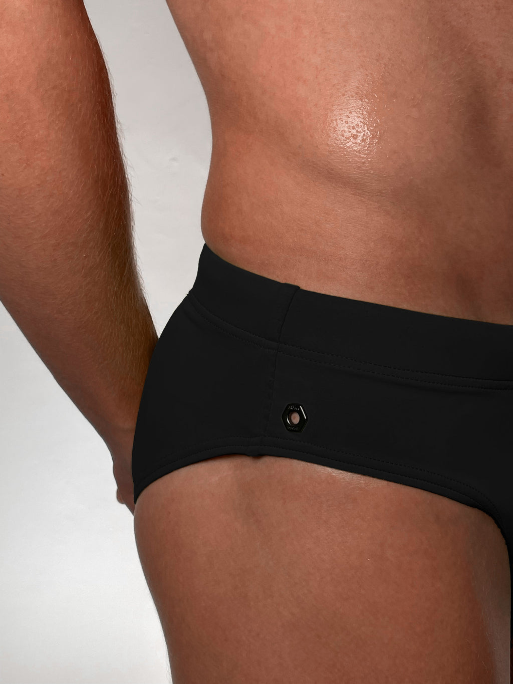 Modern Classic Swim Brief- JET BLACK