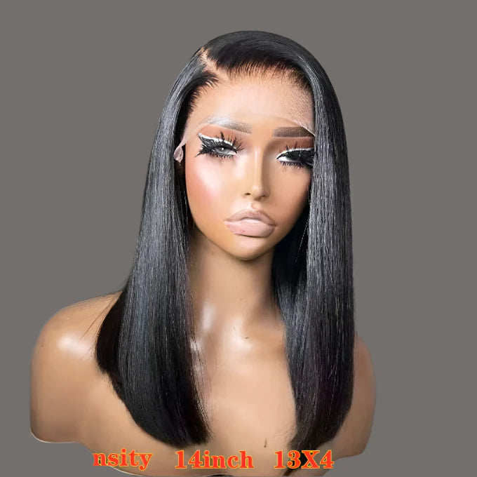 Sweet & Cute Brazilian Straight Bob Wig - Human Hair - Lace Front - Short & Fluffy