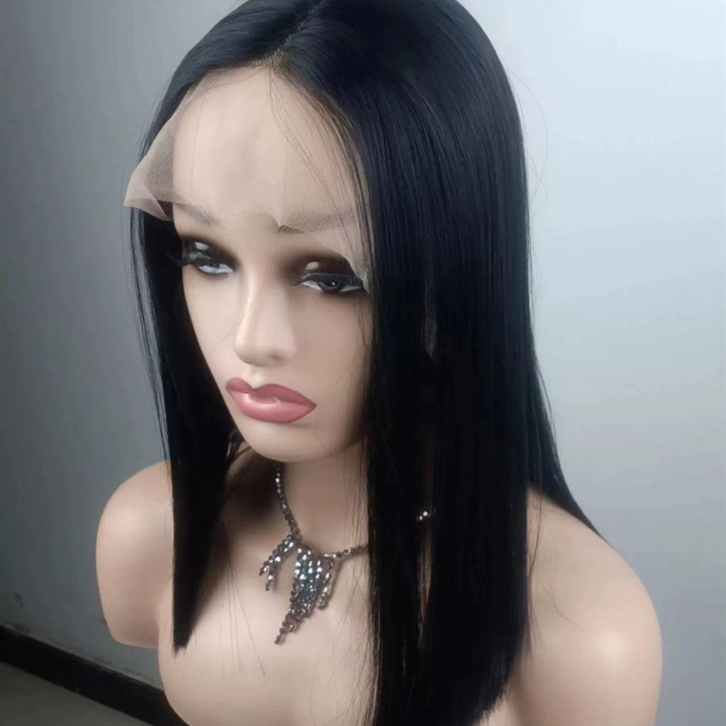 Sweet & Cute Brazilian Straight Bob Wig - Human Hair - Lace Front - Short & Fluffy