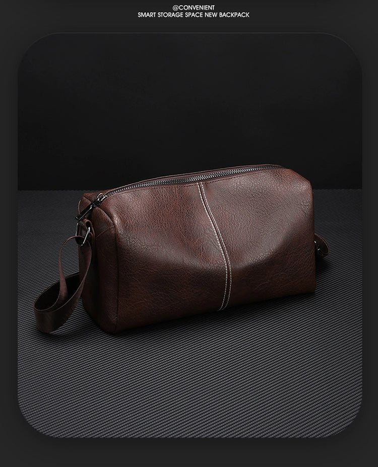Men's Small High-Grade Casual Messenger Bag | PU Leather Shoulder Bag (New Commuter All-Matching Crossbody)