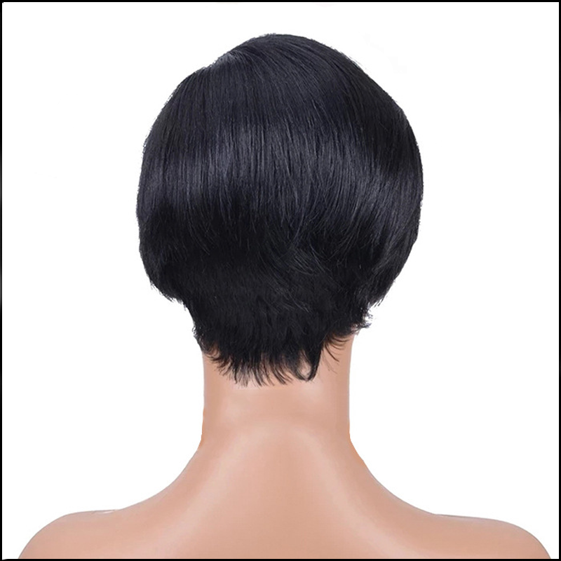 Transparent Lace Front Short Human Hair Bob Wig | Real Human Hair Bobo Headgear for Women (Business/OL Style)
