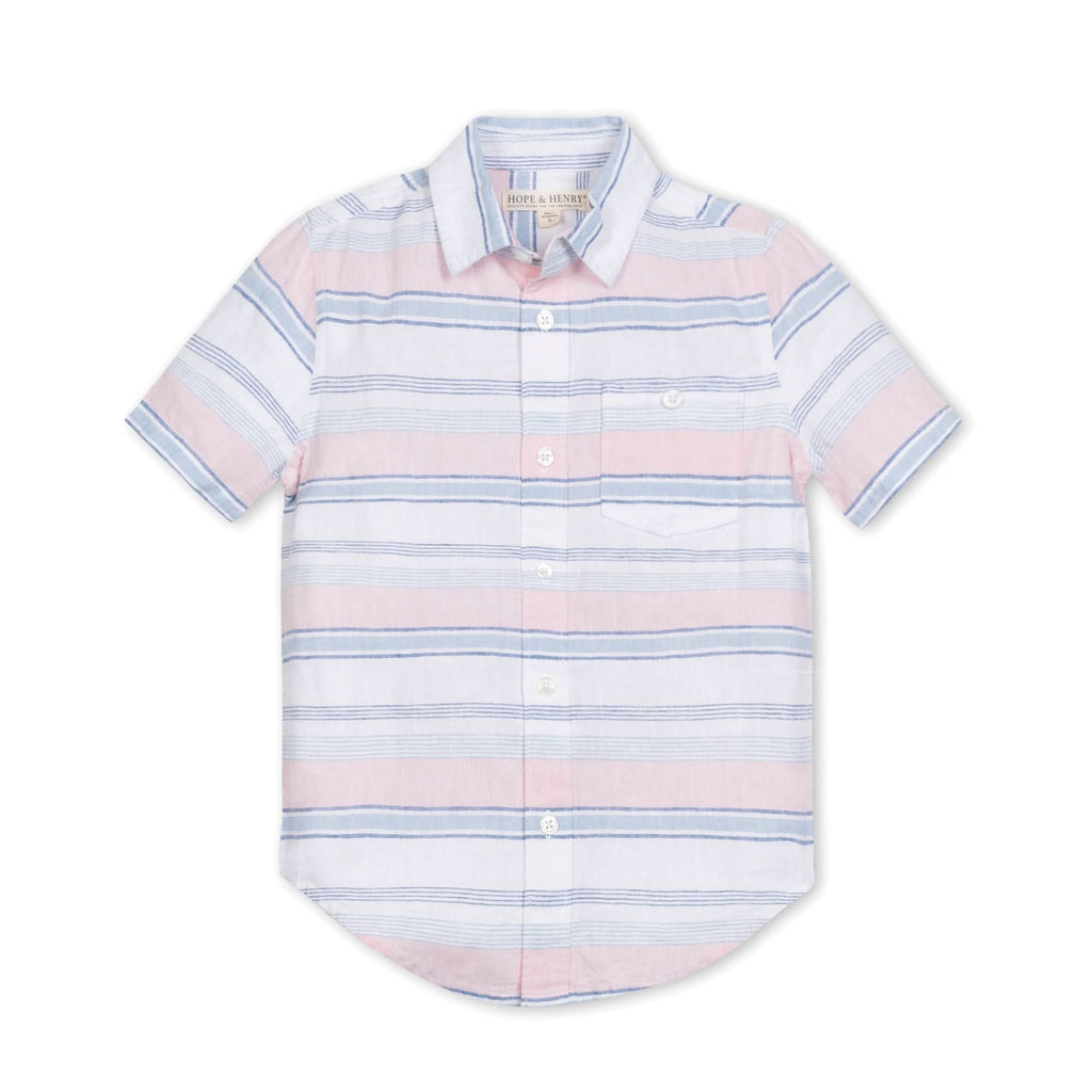Linen Short Sleeve Button Down Shirt