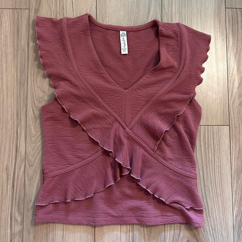 American Rag Juniors Ruffled Top, Large