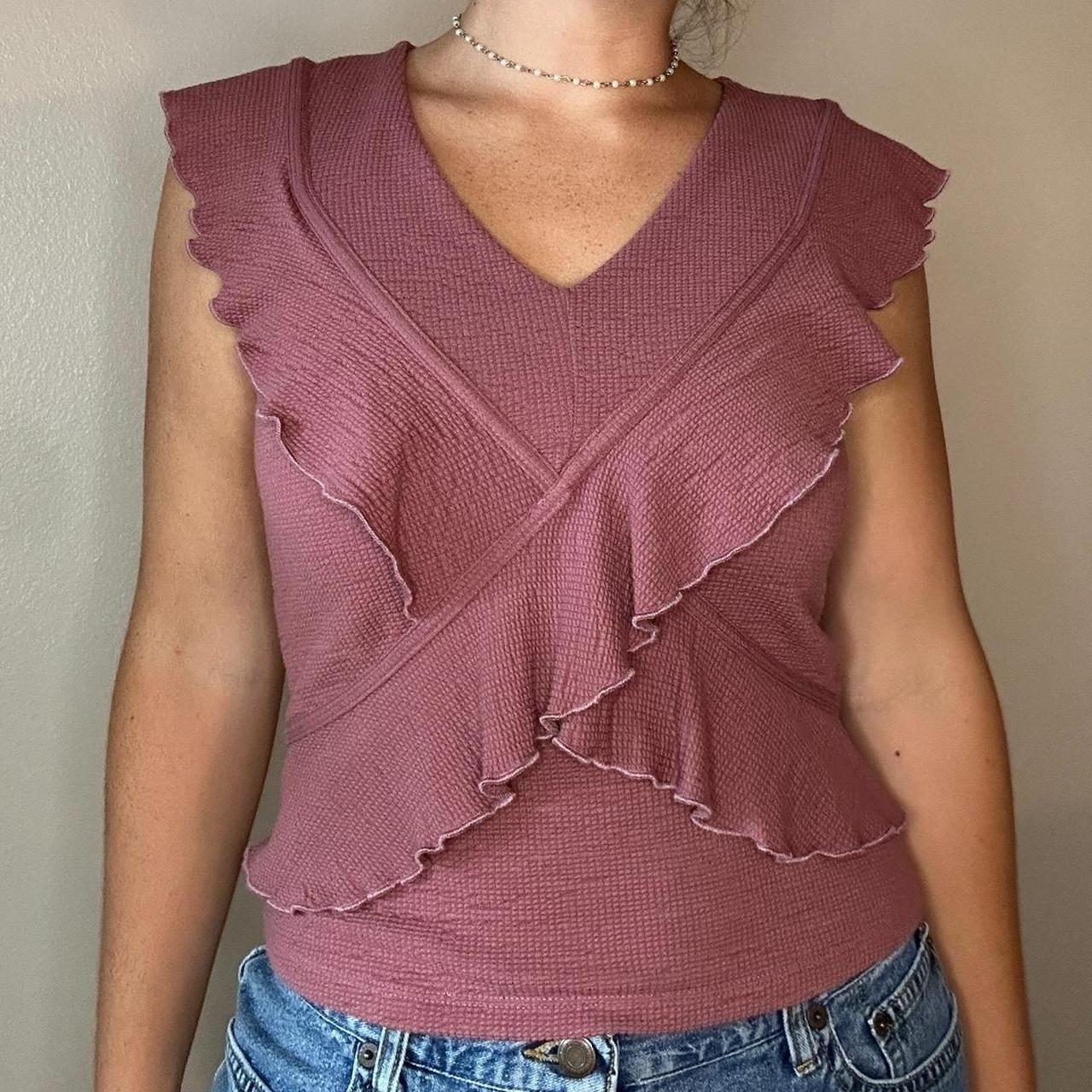American Rag Juniors Ruffled Top, Large
