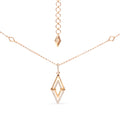 14K Yellow Gold 1/4 Cttw Diamond Double Triangle Geometric 18" Pendant Necklace (G-H Color, SI1-SI2 Clarity)