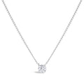 14K White Gold Floating 1/2 Cttw Lab Grown Diamond Solitaire Pendant Necklace - 18" Inches