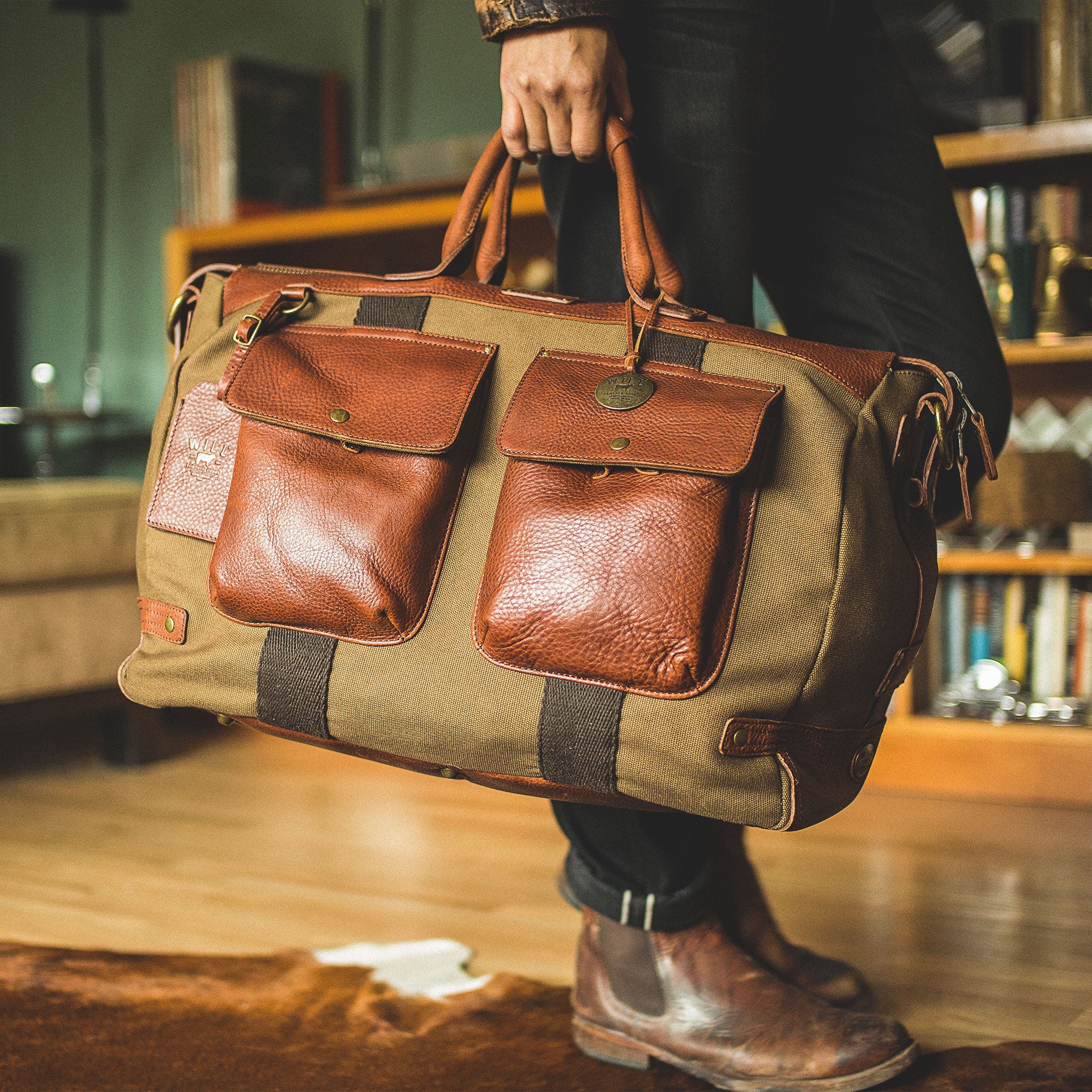 Canvas & Leather Travel Duffle