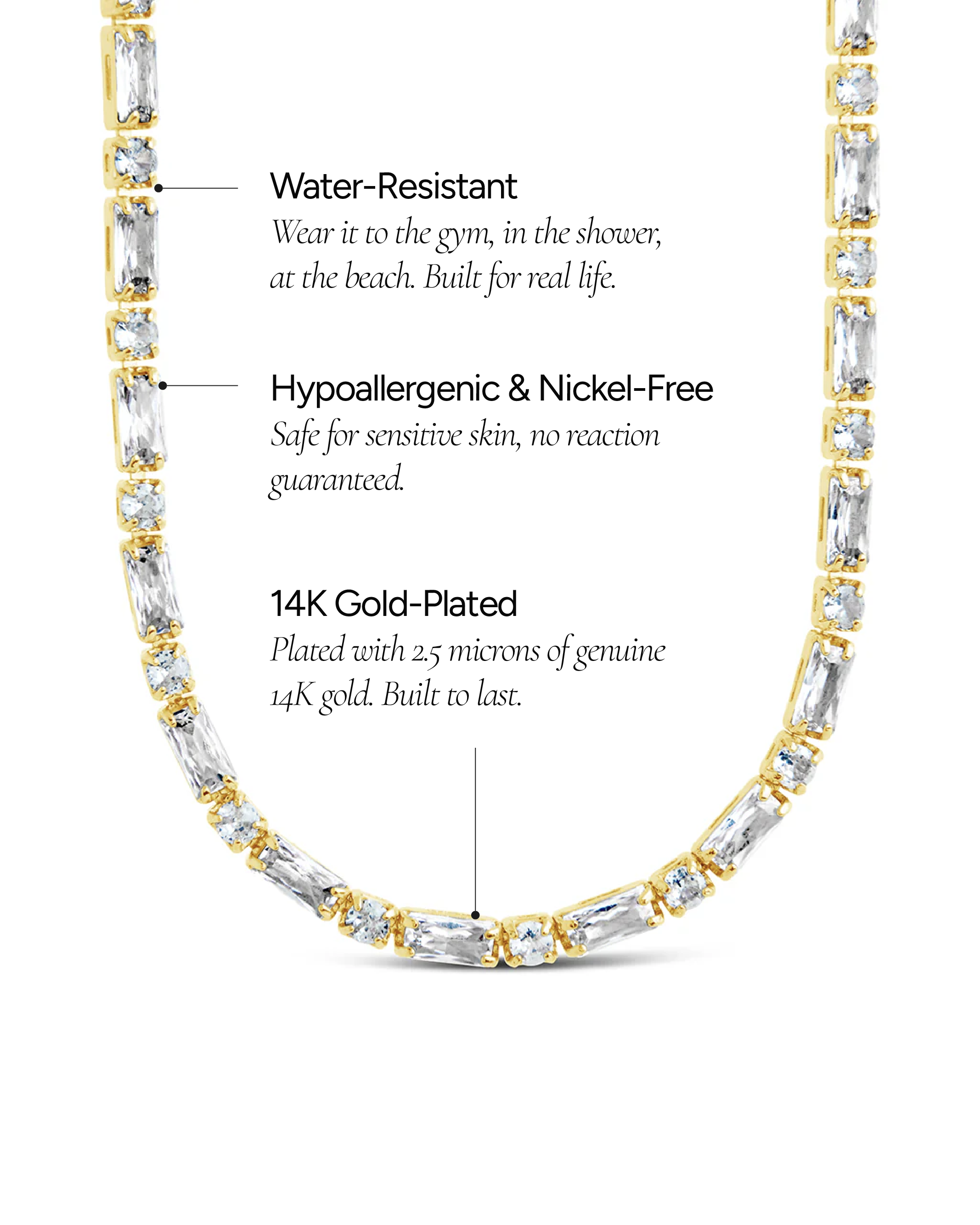 Georgia CZ Tennis Necklace