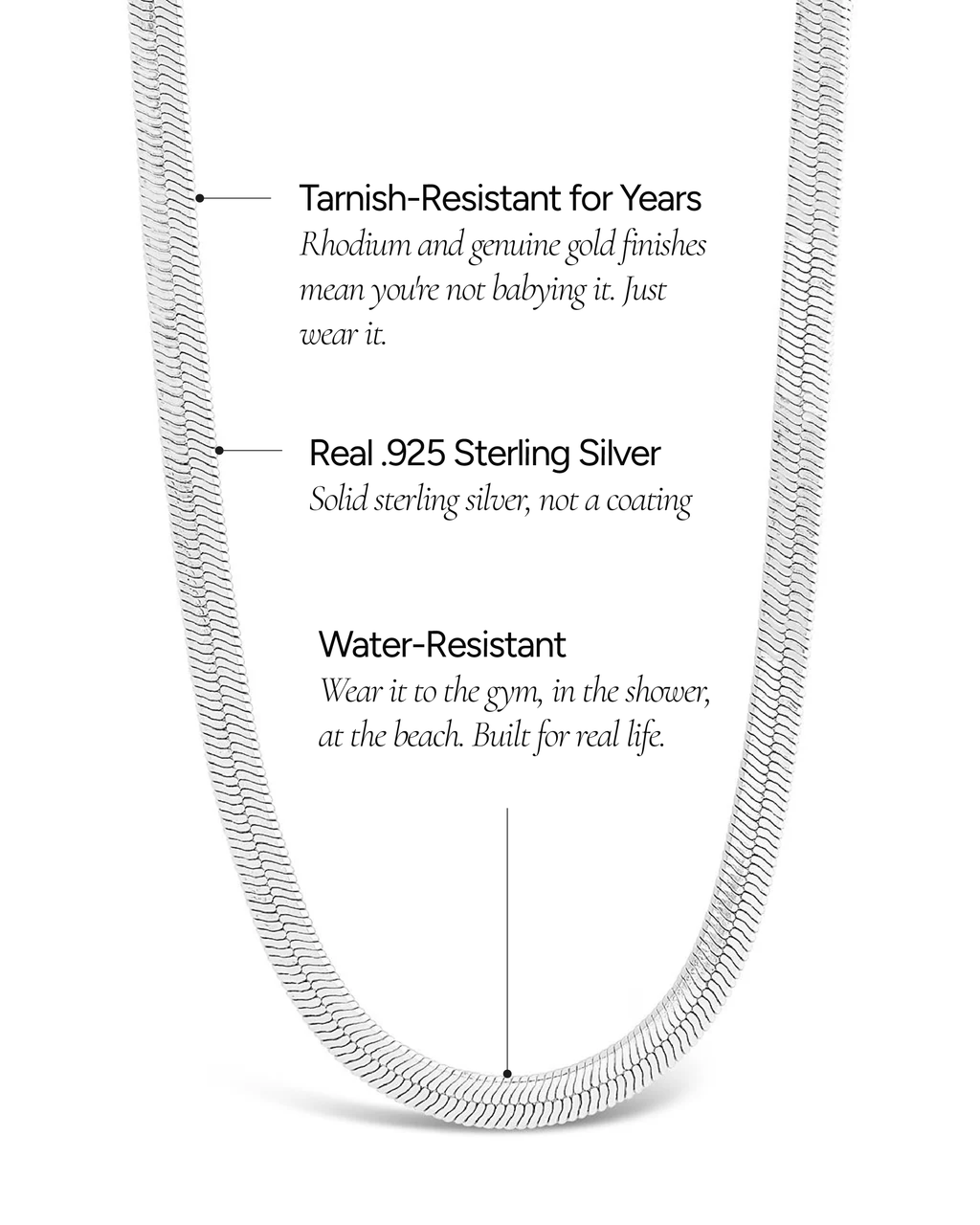 Sterling Silver Herringbone Chain